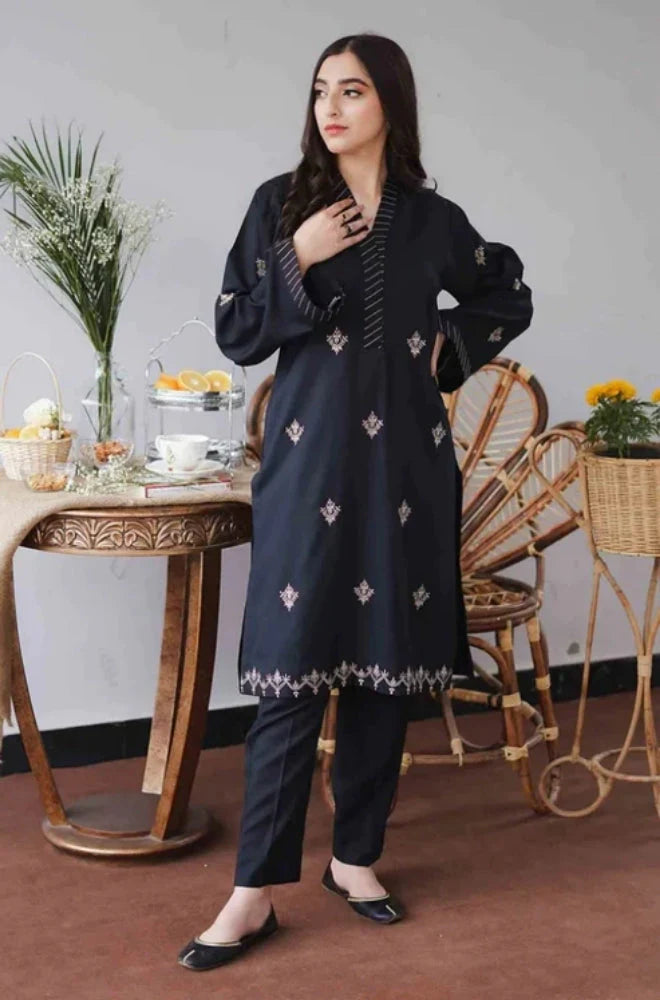 Unstitched Dhanak Embroidered Shirt with Patti Work Embroidered Dupatta and Trouser