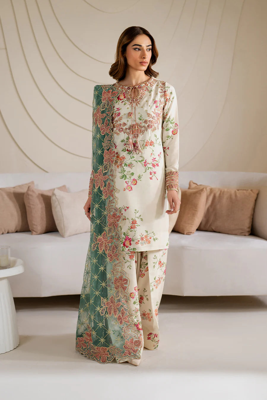 Printed Silk 3pc Suit