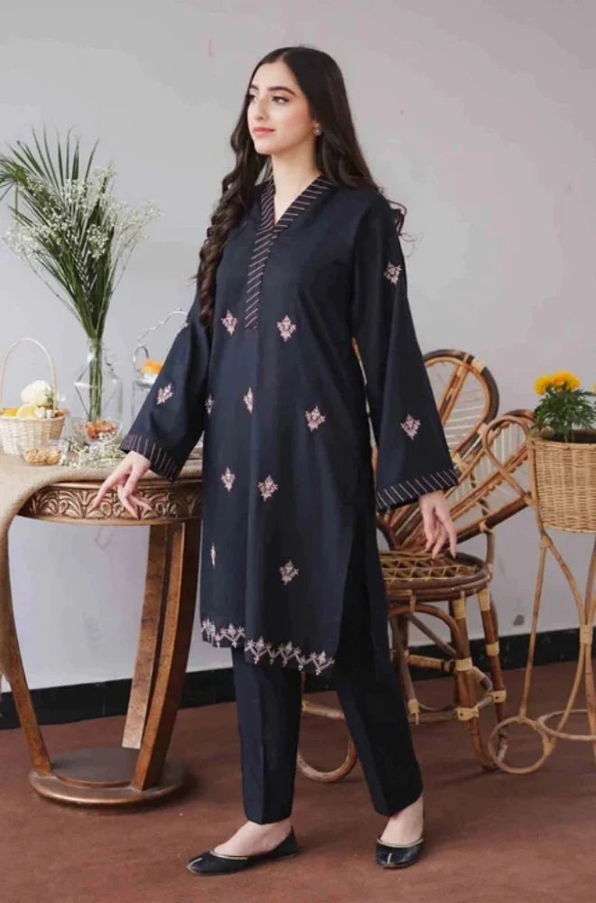 Unstitched Dhanak Embroidered Shirt with Patti Work Embroidered Dupatta and Trouser