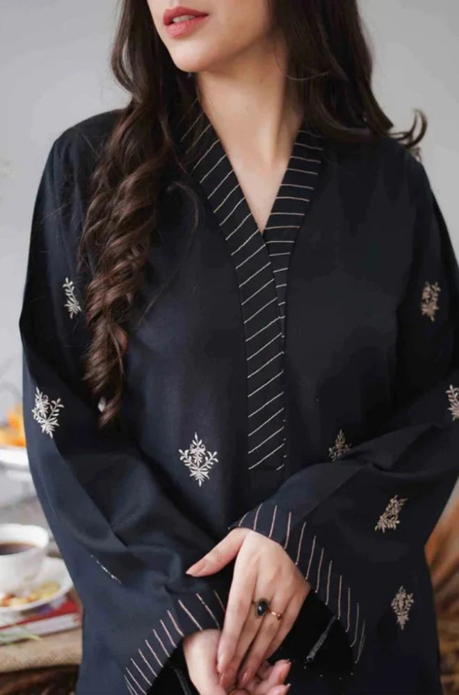 Unstitched Dhanak Embroidered Shirt with Patti Work Embroidered Dupatta and Trouser